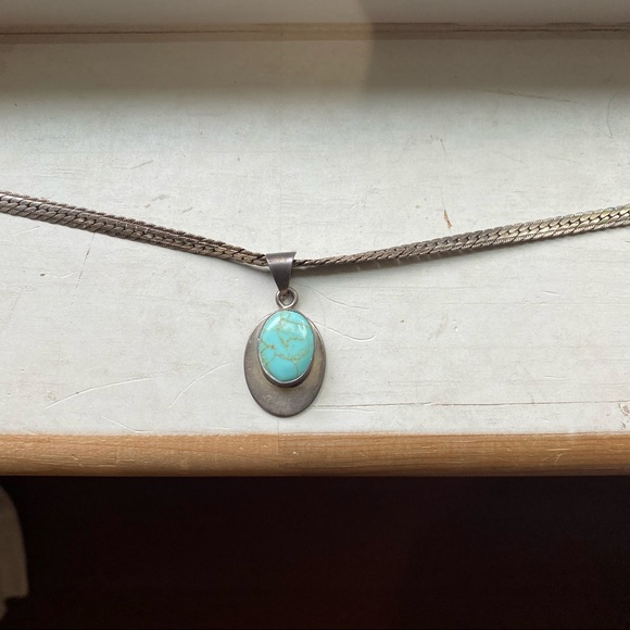 Sterling turquoise necklace - Picture 9 of 12